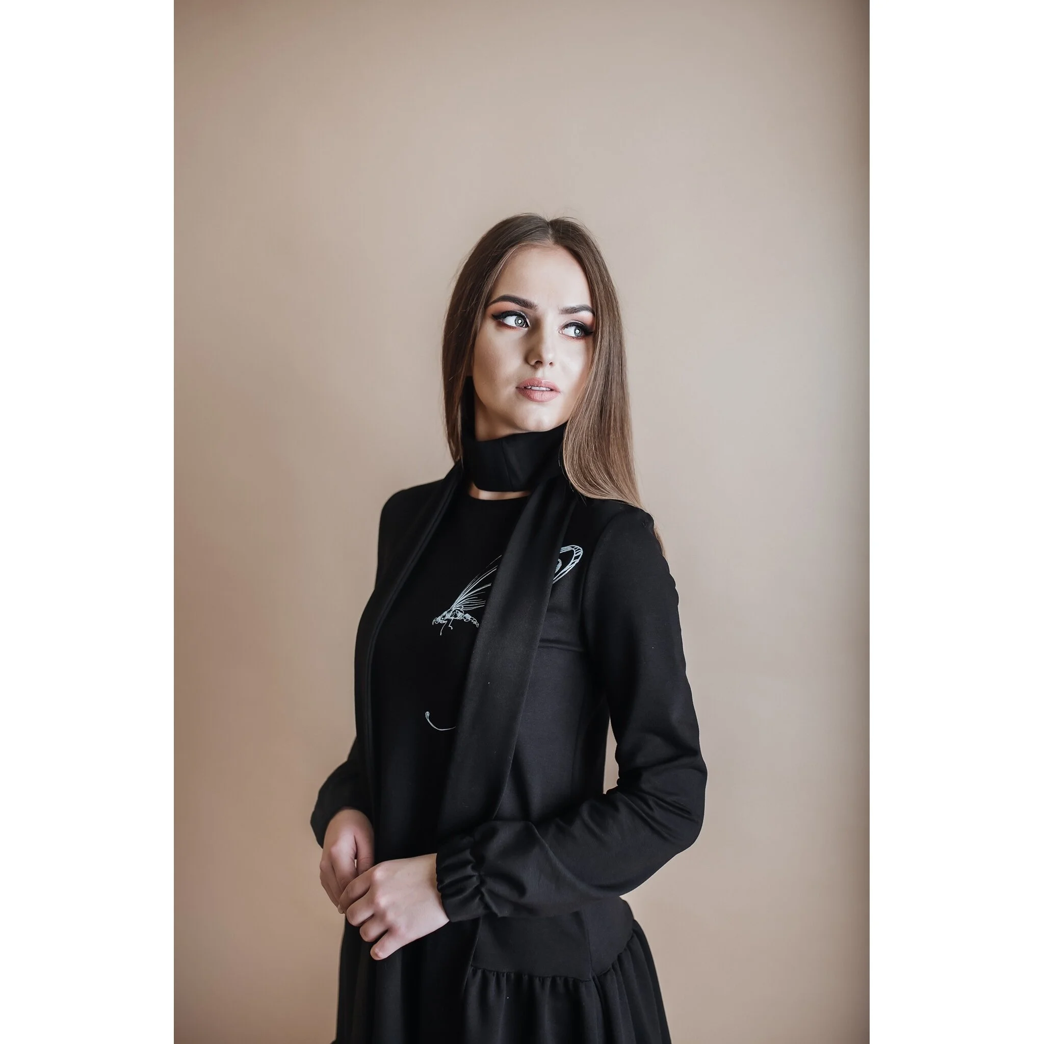 Suknelė ilgomis rankovėmis su raukinukais "Laumžirgis" - Image 4