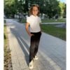 Vaikiškos plačios klasikinės kelnės su skeltuku - Image 4