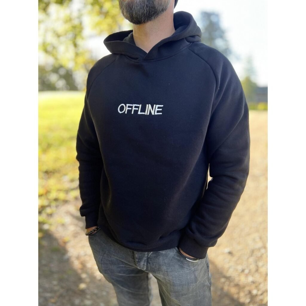 Vyriškas džemperis su kapišonu "Offline"