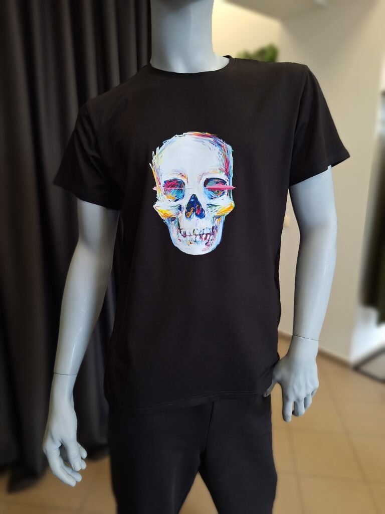 Vyriški marškinėliai "Spalvota kaukolė"